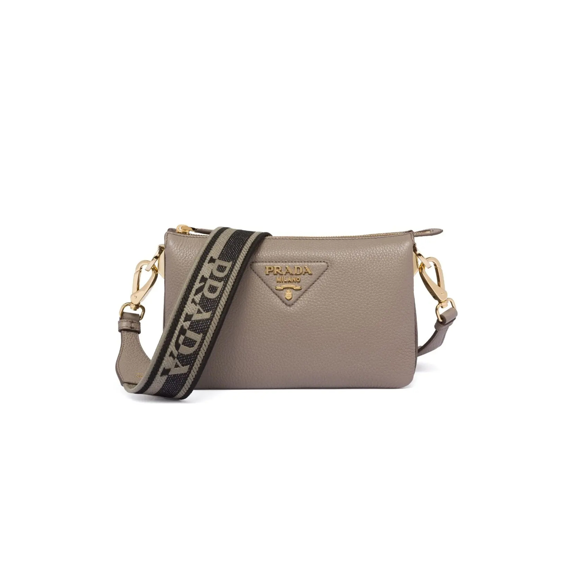 PRADA LEATHER SHOULDER BAG 1BH194 (23*13.5*6cm)